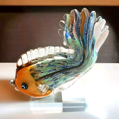Glass figurine fish - glass,