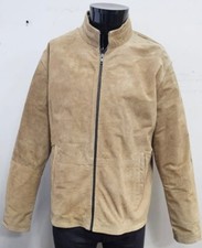 Mens Camel Brown Suede Leather