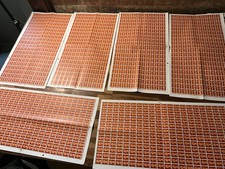 machin definitive postage stamps 1/2d FULL SHEET OF 240 MINT x6 cy2 a29