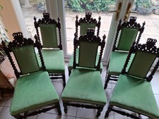 NEWLY UPHOLSTERED+FRENCH POLISHED antique dining chairs 6to14 @ £99each-FREEdlvy