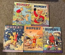 5 Rupert Annuals 1975 1976