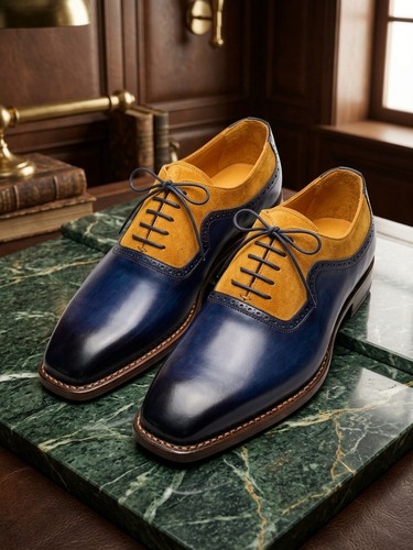 Handmade men genuine blue - men's,