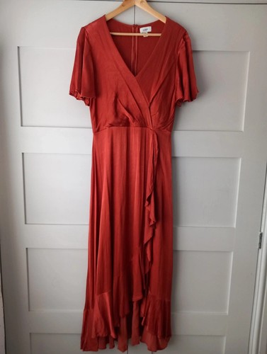 Coast burnt orange satin - satin, crepe