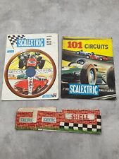 Scalextric Vintage Bundle - 1968 catalogue, 1960s Circuit plans, Shell Enclosure