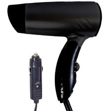 12V Compact Foldable Travel Festival Camping Portable In Car Hair Dryer- Black