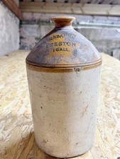 ANTIQUE BIG STONEWARE HERBAL