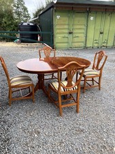 Yew Extending Dining Room Table with 4 Chairs