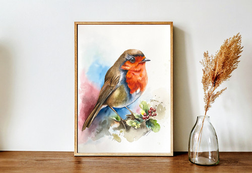 Robin morning perch - morning, |