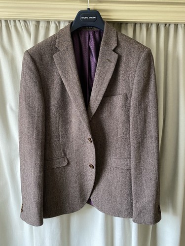 Mens brown tweed herringbone - mens,