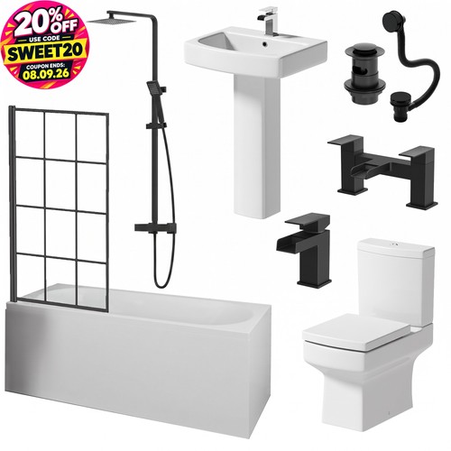 Complete bathroom suite black - complete,