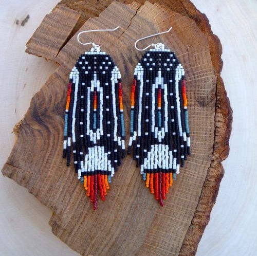 Tribal earrings native large - native,