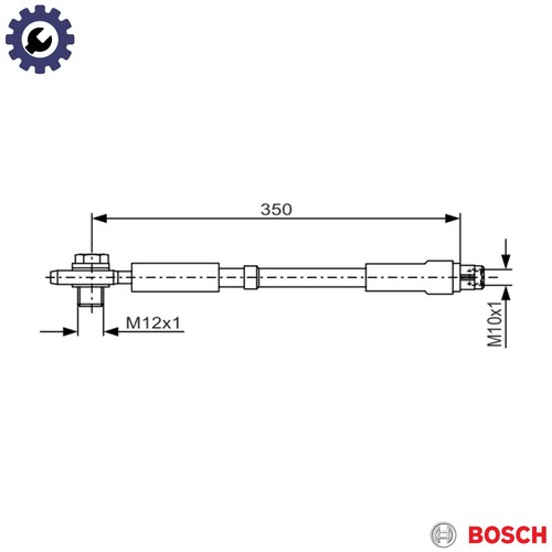 Brake hose 987 481 091 - 091, for