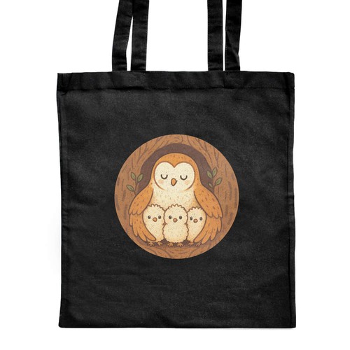 Mother barn owl - 'mother, chicks'