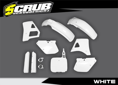Motocross white plastic - plastic, body