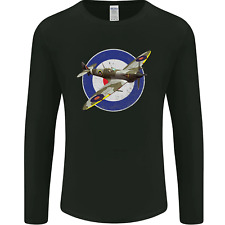 Spitfire MOD RAF WWII Fighter Plane British Mens Long Sleeve T-Shirt