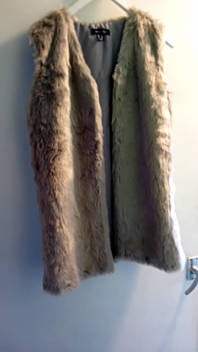 New look grey faux fur - faux,
