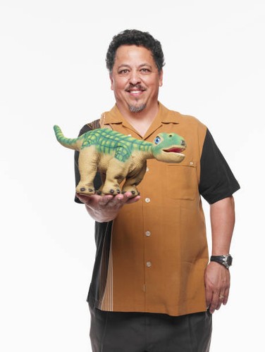 Caleb chung with pleo - chung,