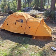 Vtg The North Face Mountain 25 Tent w/ Footprint 2 Person Yellow Expedition