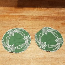 Pair Vintage Embroidered