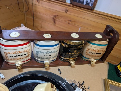 Large barrels wooden frame - wooden,