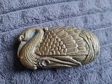 Vintage Brass Swan Vesta Match Holder Vgc 
