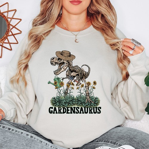 Gardensaurus womens sweatshirt - gardensaurus,