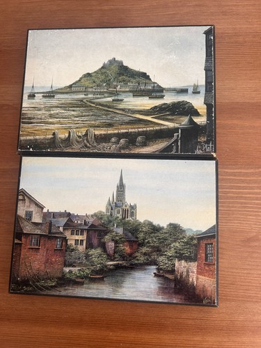 Two harbour scenes wood - scenes, on