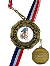 Cycle Racing 45mm Combo Medal & Ribbon Engraved Free