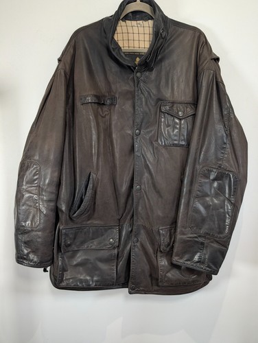 Barbour bushman leather jacket - bushman,
