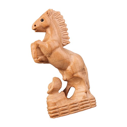 Hand carved wood horse - carved,