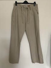 TU (SAINSBURYS) LADIES BEIGE CASUAL TROUSERS SIZE 34 SHORT 