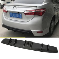 For Toyota Corolla 2009-2023 Gloss Black Rear Bumper Lip Diffuser Spoiler 7 Fins
