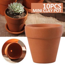 10pcs Mini Terracotta Pots Nursery with Hole for Succulents Cacti Plants Flowers