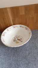 CHELSON CHINA FINE BONE CHINA MADE IN ENGLAND LARGE BIRD OF PARADISE FRUIT BOWL