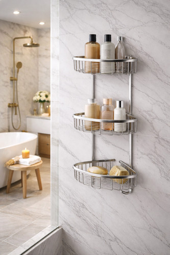Stainless steel corner - stainless, shower