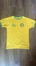 2016 The Stone Roses Tour T Shirt Indie Rock Band Yellow Men's Ringer Tee Size M