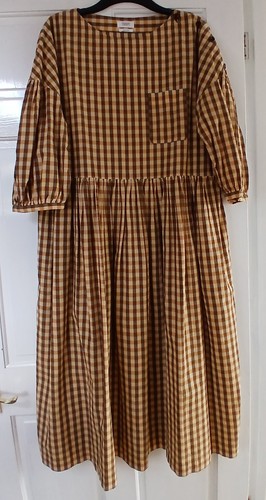 Toast brown yellow gingham - &,