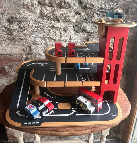 Wooden multi storey car garage - wooden,