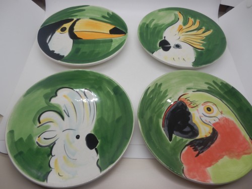 Pottery barn parrot - parrot, plates