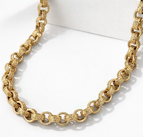 18ct gold layered belcher - gold,
