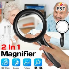 Magnifying glass with - with, light