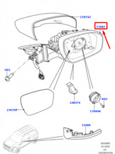 LR RANGE ROVER EVOQUE L538 Front Right Side Wing Mirror LR025561 NEW GENUINE
