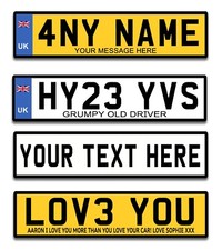 Personalised Number Plate Novelty METAL Car Registration Sign Plaque Custom