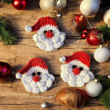 3Handmade Crochet Santa Claus