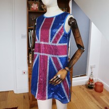 Blue midi sequin Union Jack