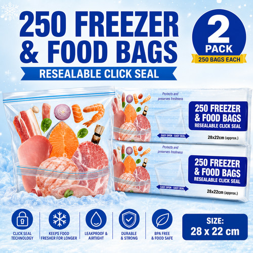 250 freezer bags - freezer, large