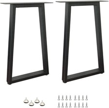 Trapezoid able Legs For Auction Adjustable Feet 45 x 70cm Metal Black 2 PCS