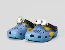 Crocs x Despicable Me Classic Clogs Infant Size C6 Blue Yellow Minions Slip On