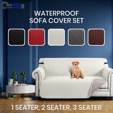 Pet Friendly Waterproof Sofa Slipcover Quilted Chair Loveseat Settee Couch Throw