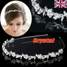 Wedding Bridal Bridesmaid Flower Girls Crystal Crown Headband Tiara Hair Band UK